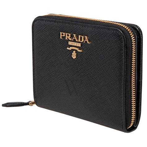 prada women's black coatprada zip wallet black|prada milano wallet.